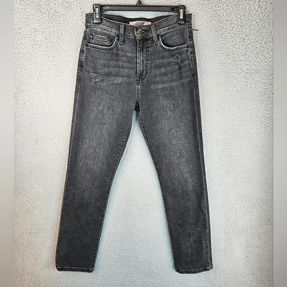 Joe's Womens High Rise Lilibet Straight Leg Jeans Sz 25x27 Distressed Stretch - Picture 2 of 14